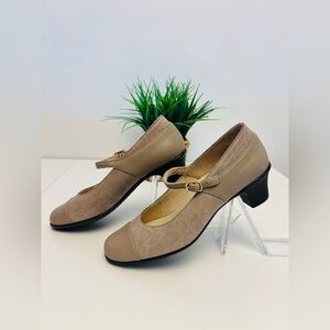 SAS Isabel Mary Jane Heels - Size 8, Beige/Taupe